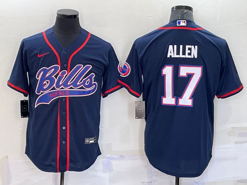 Men Buffalo Bills 17 Allen Blue 2022 Nike Co branded NFL Jersey1